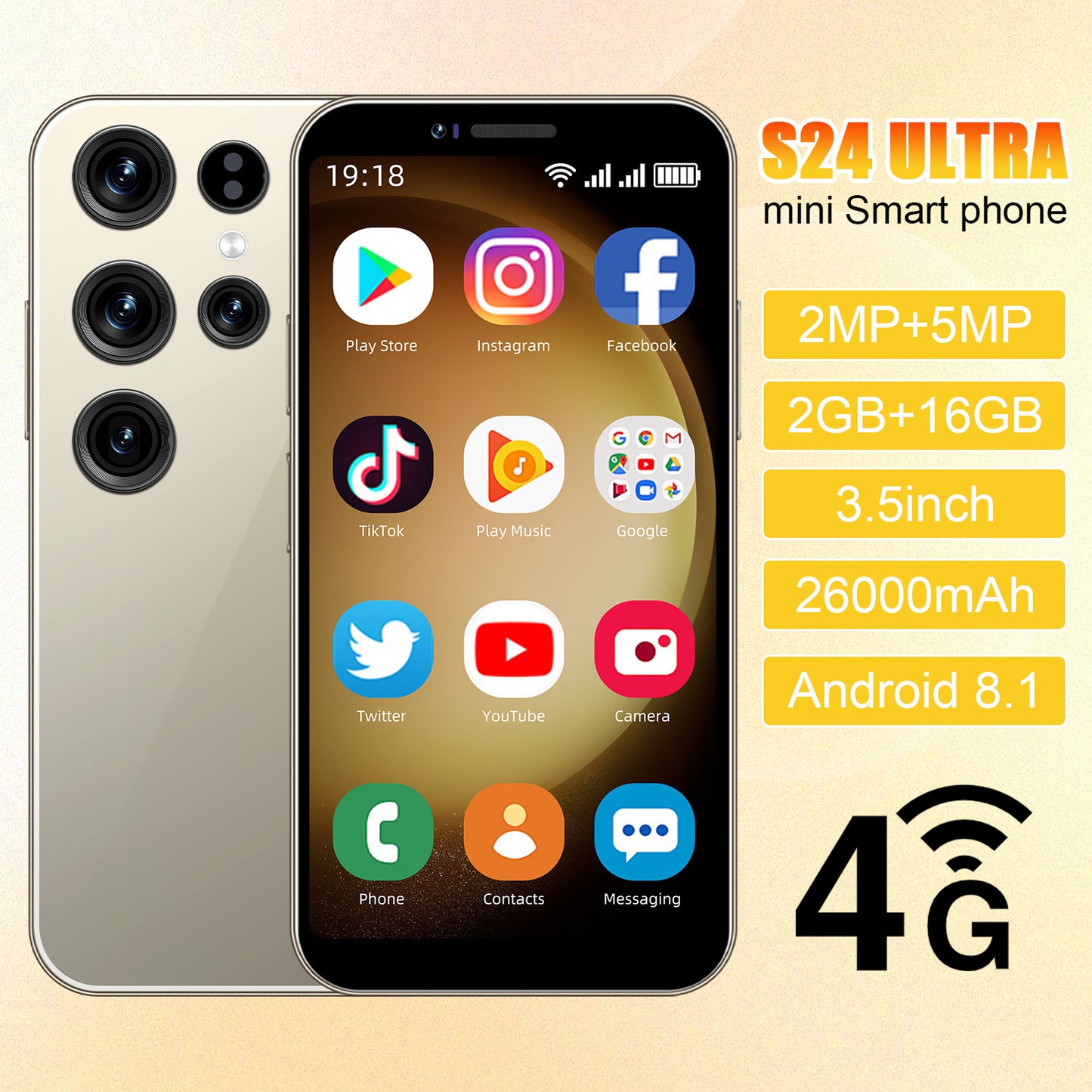 Mini S24 Ultra – Smartphone Android de Bolsillo | Teléfono Secundario
