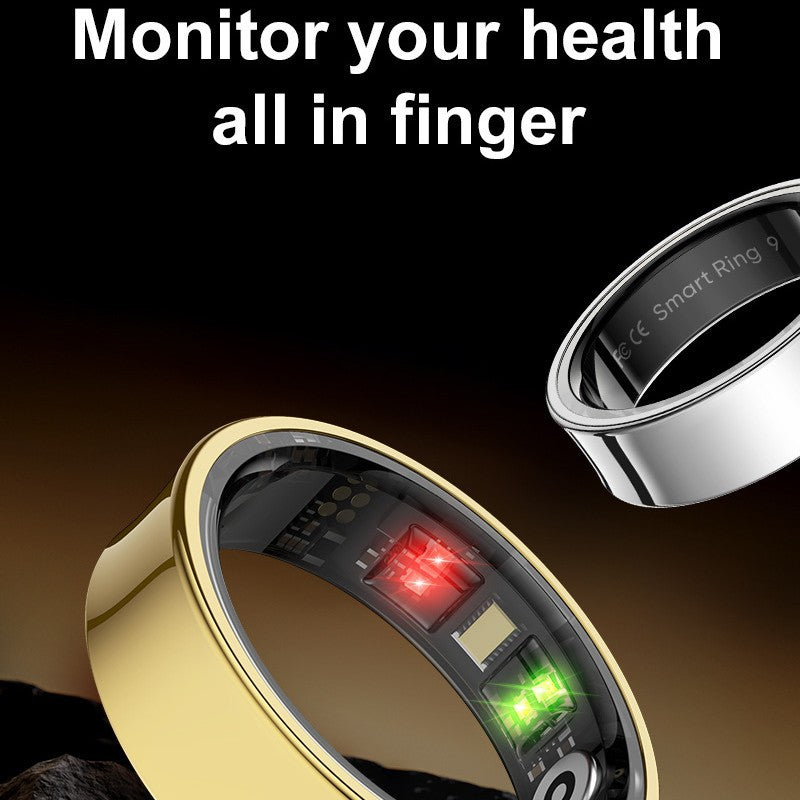 R09 Bluetooth Smart Ring | Heart Rate, SpO₂ & Stress Monitoring | AI Fitness Tracker