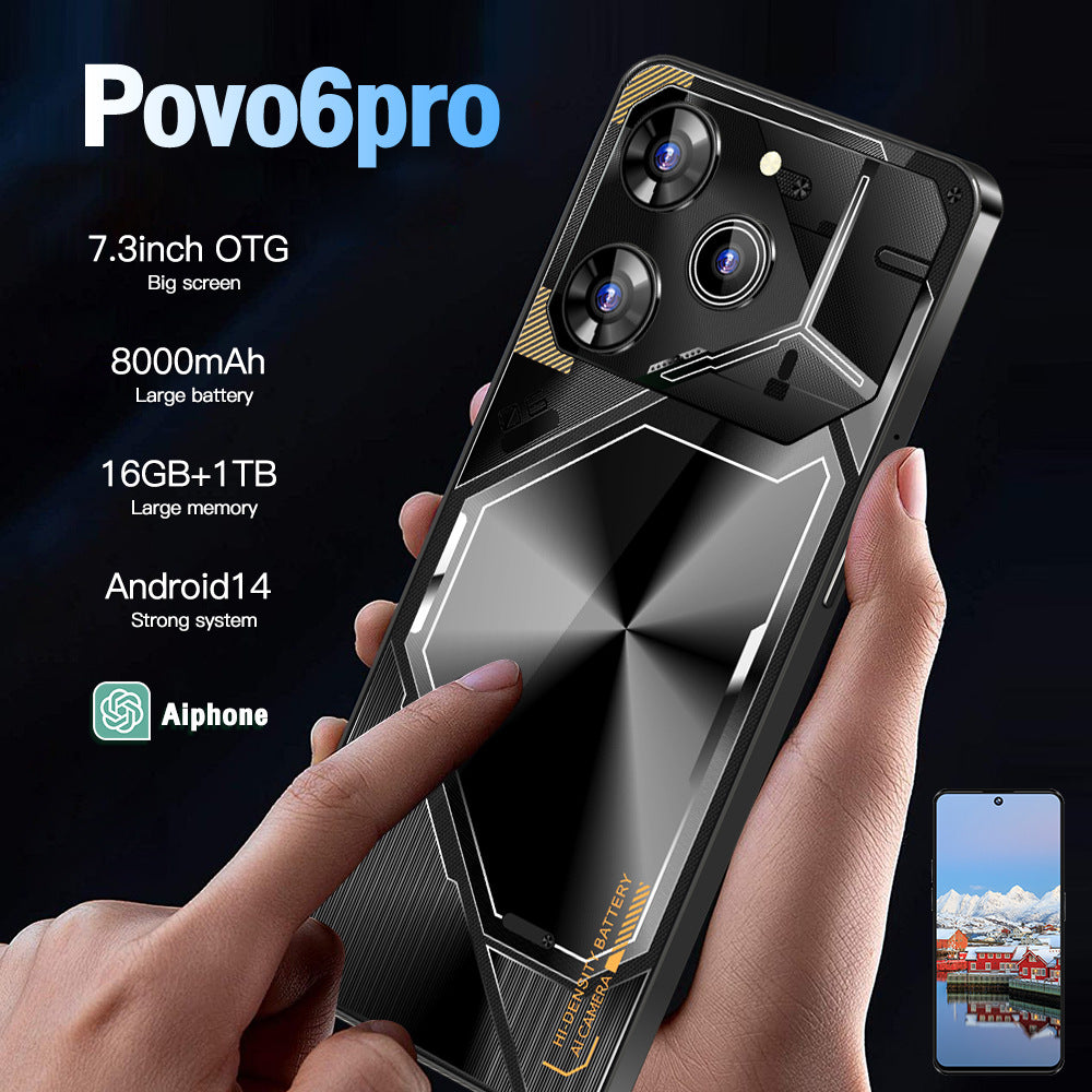 Povo 6 Pro – Smartphone Android | 16GB RAM + 1TB ROM