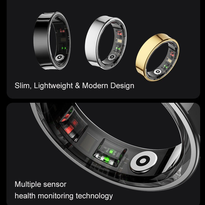 R09 Bluetooth Smart Ring | Heart Rate, SpO₂ & Stress Monitoring | AI Fitness Tracker