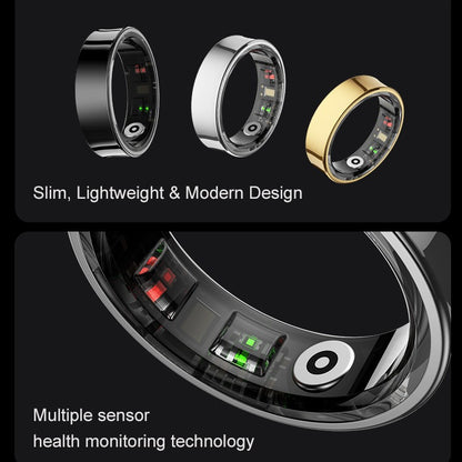 R09 Bluetooth Smart Ring | Heart Rate, SpO₂ & Stress Monitoring | AI Fitness Tracker